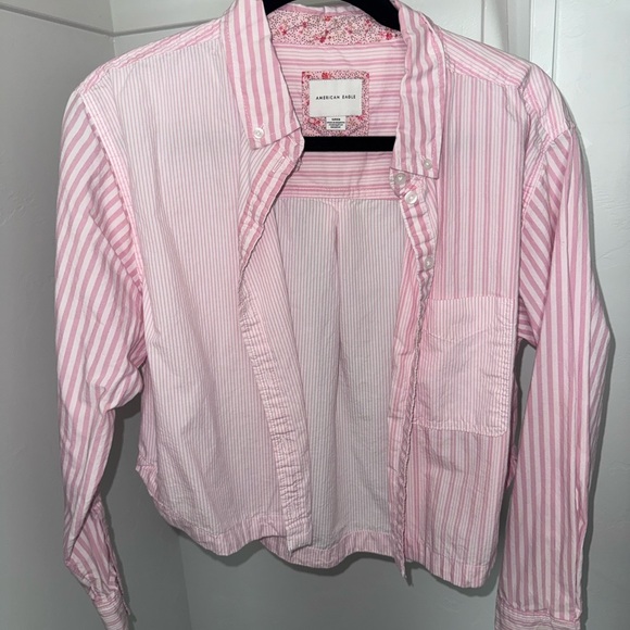 American Eagle Outfitters Tops - Pink flannel shirt